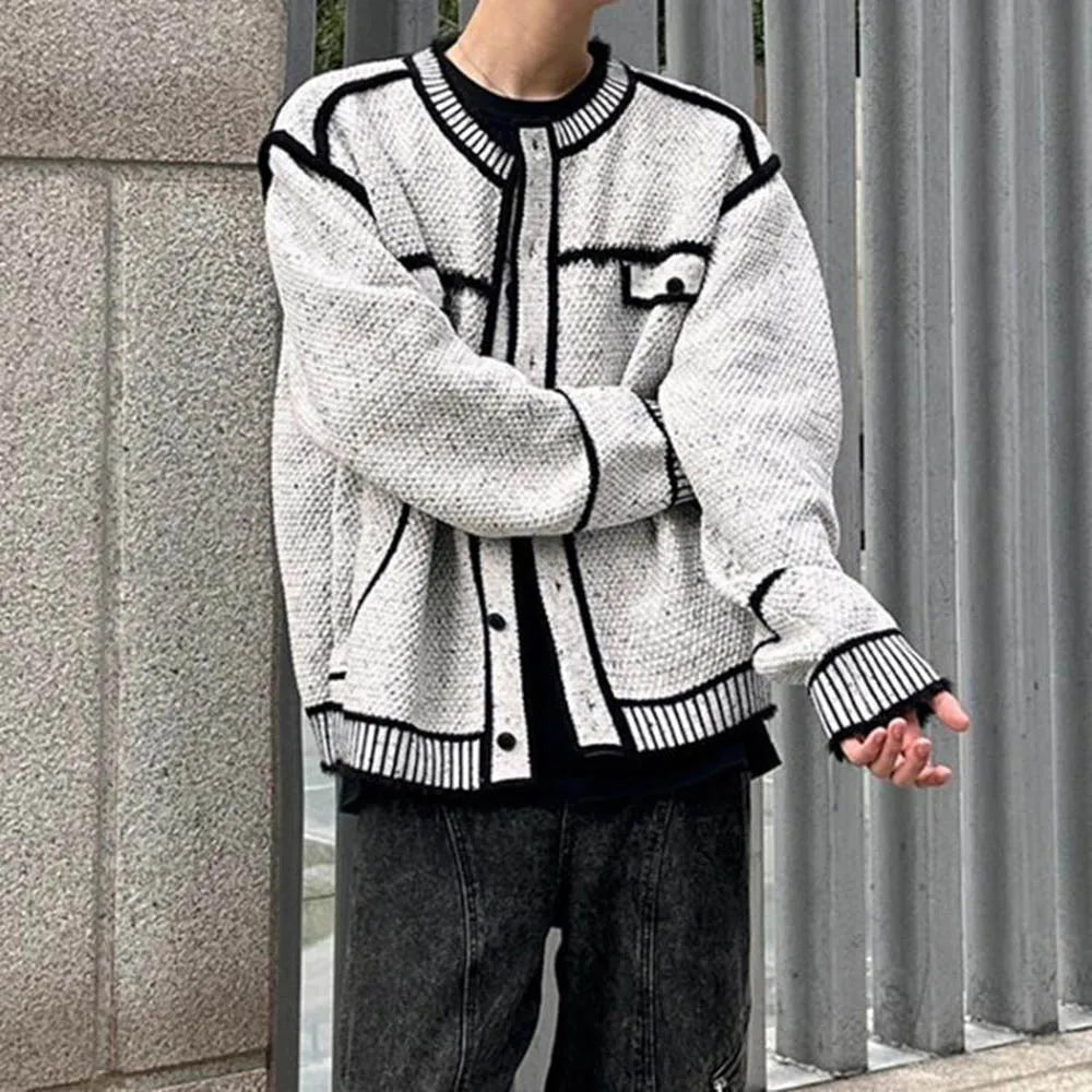 Leichte französische Retro-Strickjacke