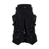 High Street Stylish Patchwork Straight Baggy Jorts