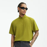 High Collar Urban Zip T-Shirt
