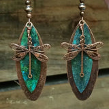 Boho Dragonfly Stone Dangle Earring