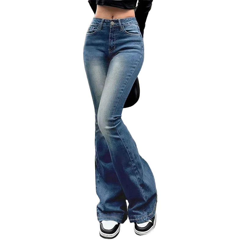 High-Waist Flared Bootcut Jeans