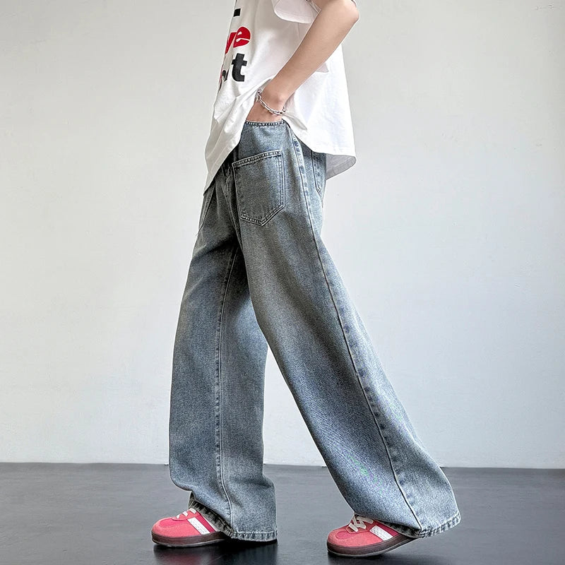 Y2K Loose Korean Straight Leg Denim Jeans