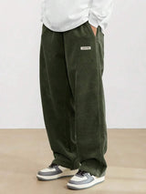 Trendy Corduroy Wide Leg Casual Pants