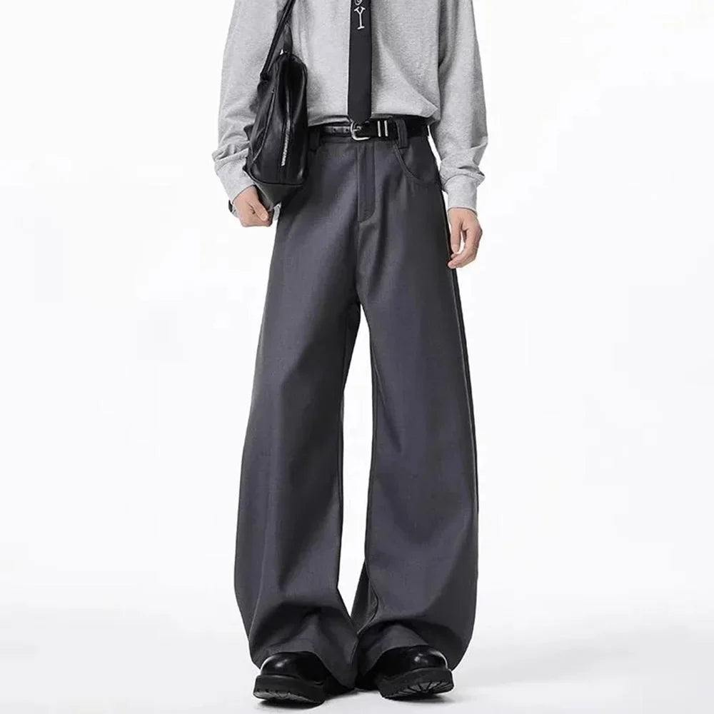 Retro-Freizeithose mit weitem Bein