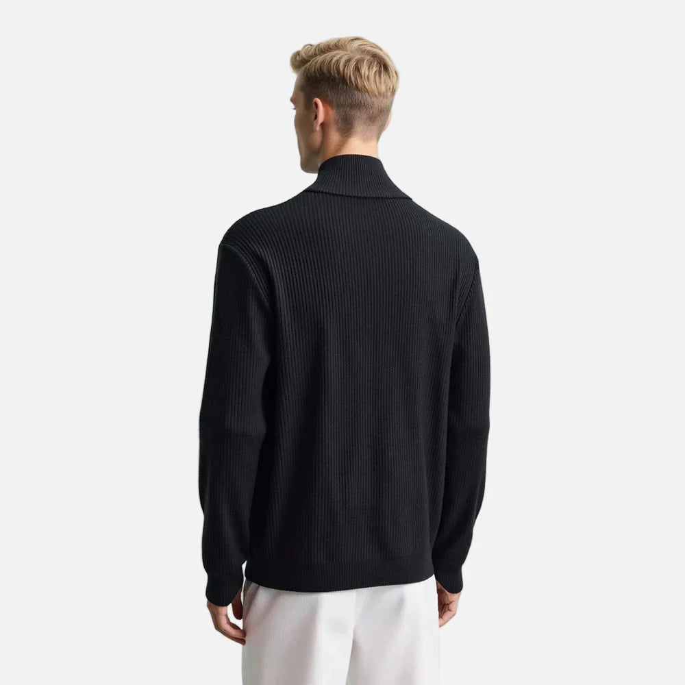 Cozy Knitted Zipper Long Sleeve Sweater