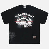 Grunge Eye Cross Graphic Printed T-Shirt