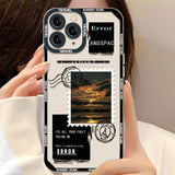 Landscape Stamp Label Phone Cases For iPhone
