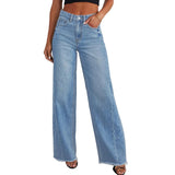 Jeans mit ausgefranstem Saum und Patchwork-Design