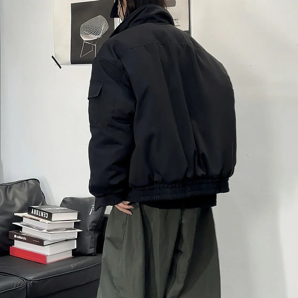 Veste d'hiver épaisse et résistante à col montant