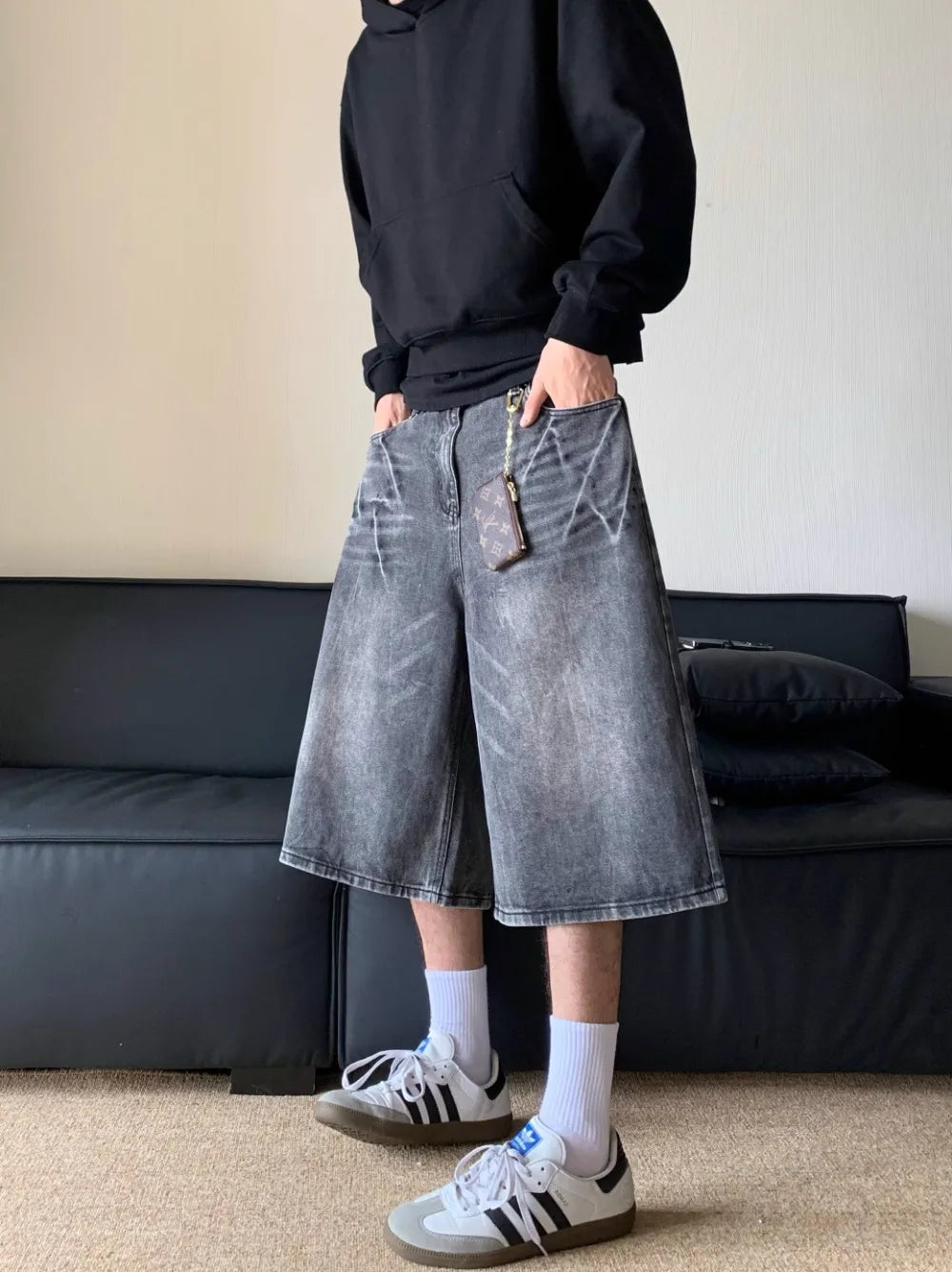 Y2k Solid Washed Jorts