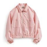Veste de baseball ample et décontractée pour femme
