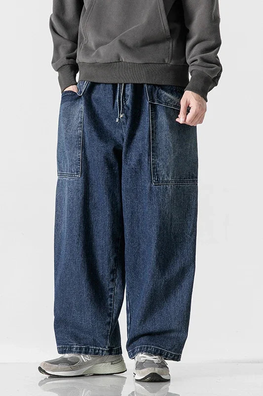 Lässige Jeans mit elastischem Bund und lockerer Passform
