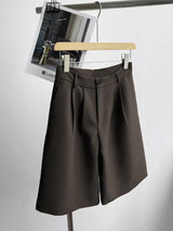 Vintage High-waist Straight Shorts
