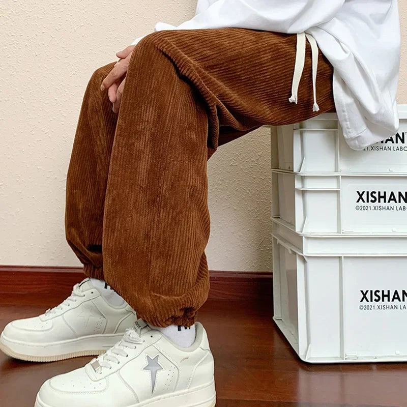 Streetwear Loose Fit Corduroy Baggy Jogger