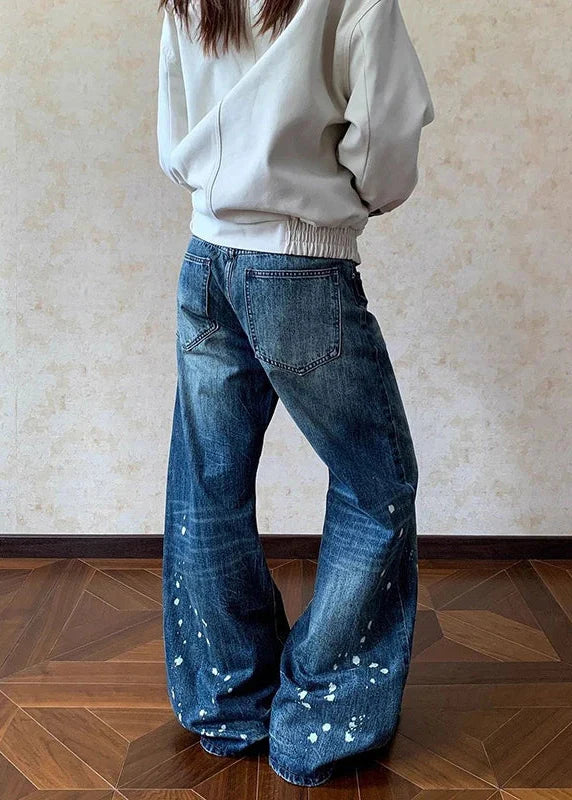 Retro 2000s Style Washed Boyfriend Jeans