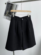 Vintage High-waist Straight Shorts