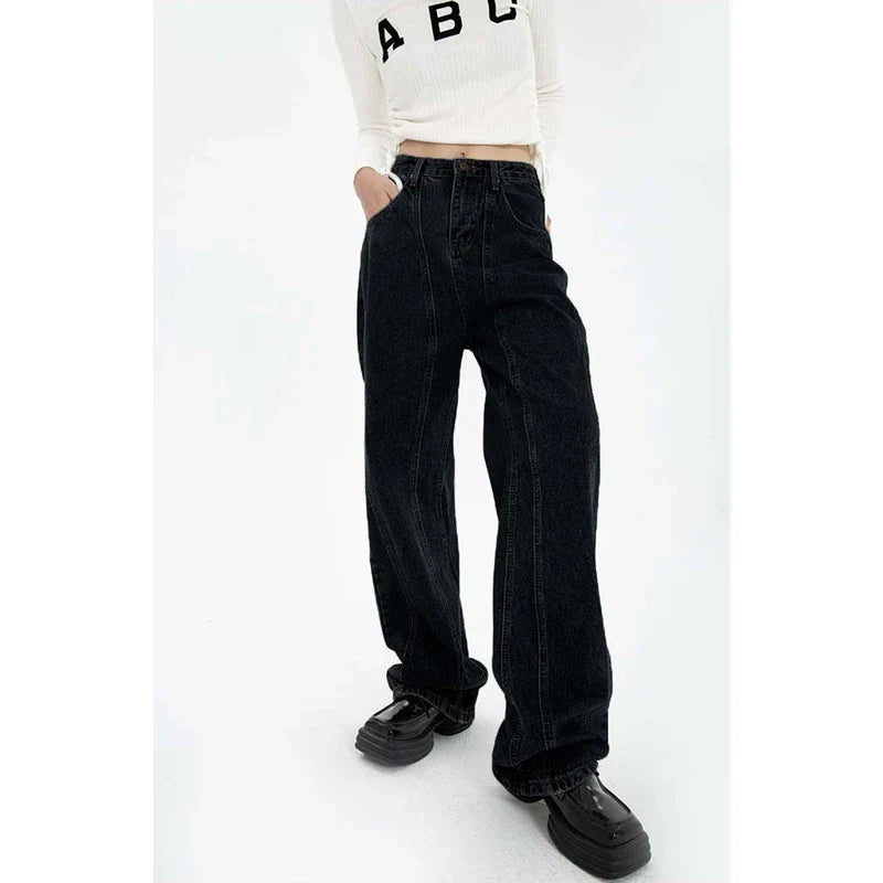 빈티지 하이라이즈 데님 진