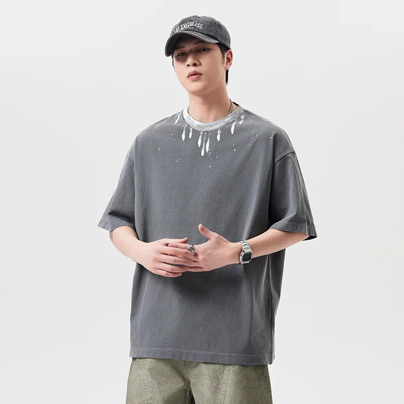 体型を拾わないひんやりコットンルーズTシャツ（シティボーイTシャツ）