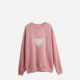 Cozy Pink Oversized Round Neck Sweatshirt