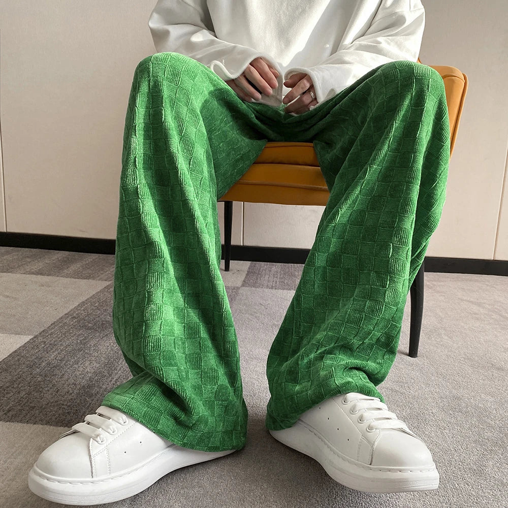 Y2K karierte Jogginghose mit Gummizug