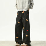 Y2K Streetwear High Quality Embroidered Striped Jeans