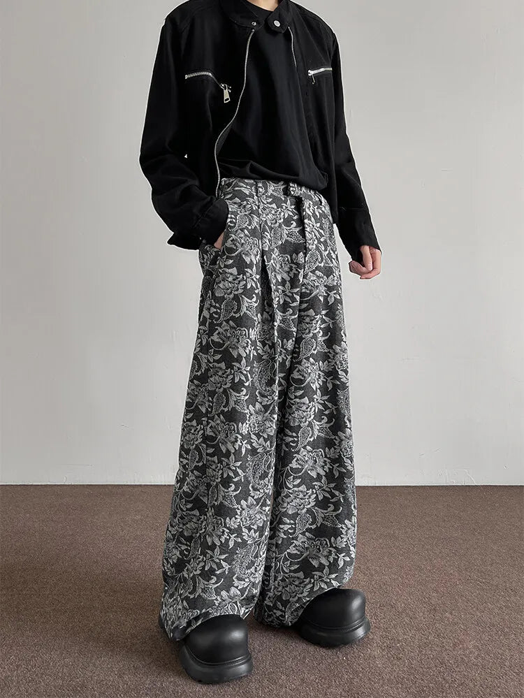 Streetwear Baggy Casual Patterned Wide Sweatpants