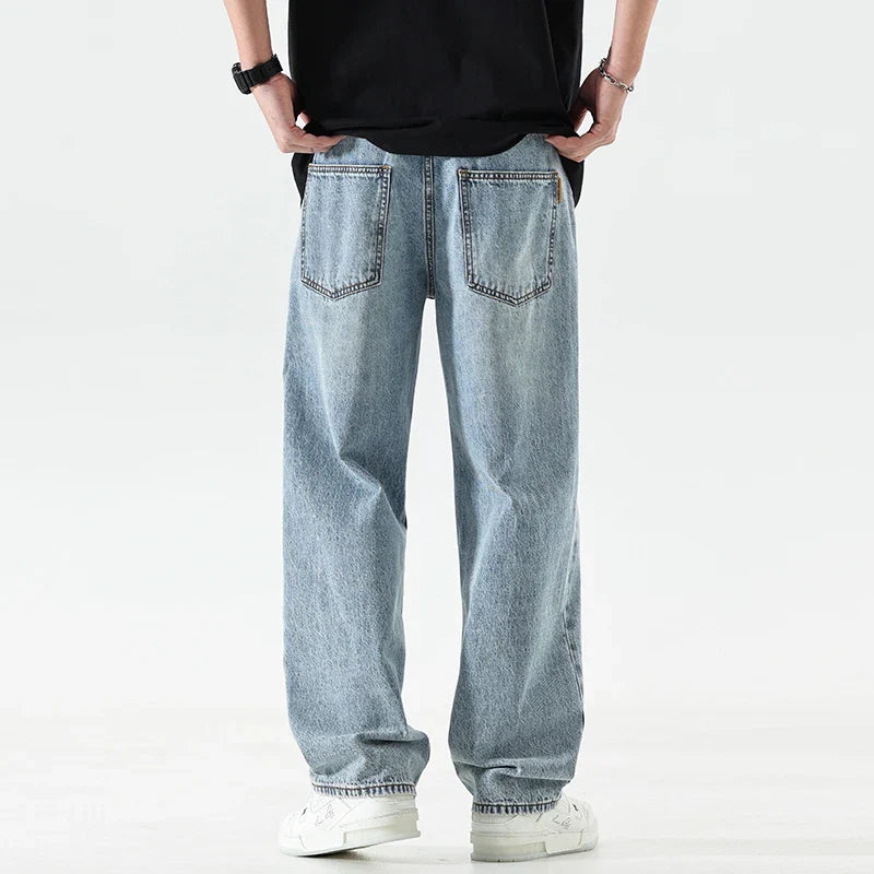 Wardrobe Staple Light Blue Loose Fit Wide Jeans