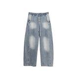 Jean long en denim effiloché Blue Jazz