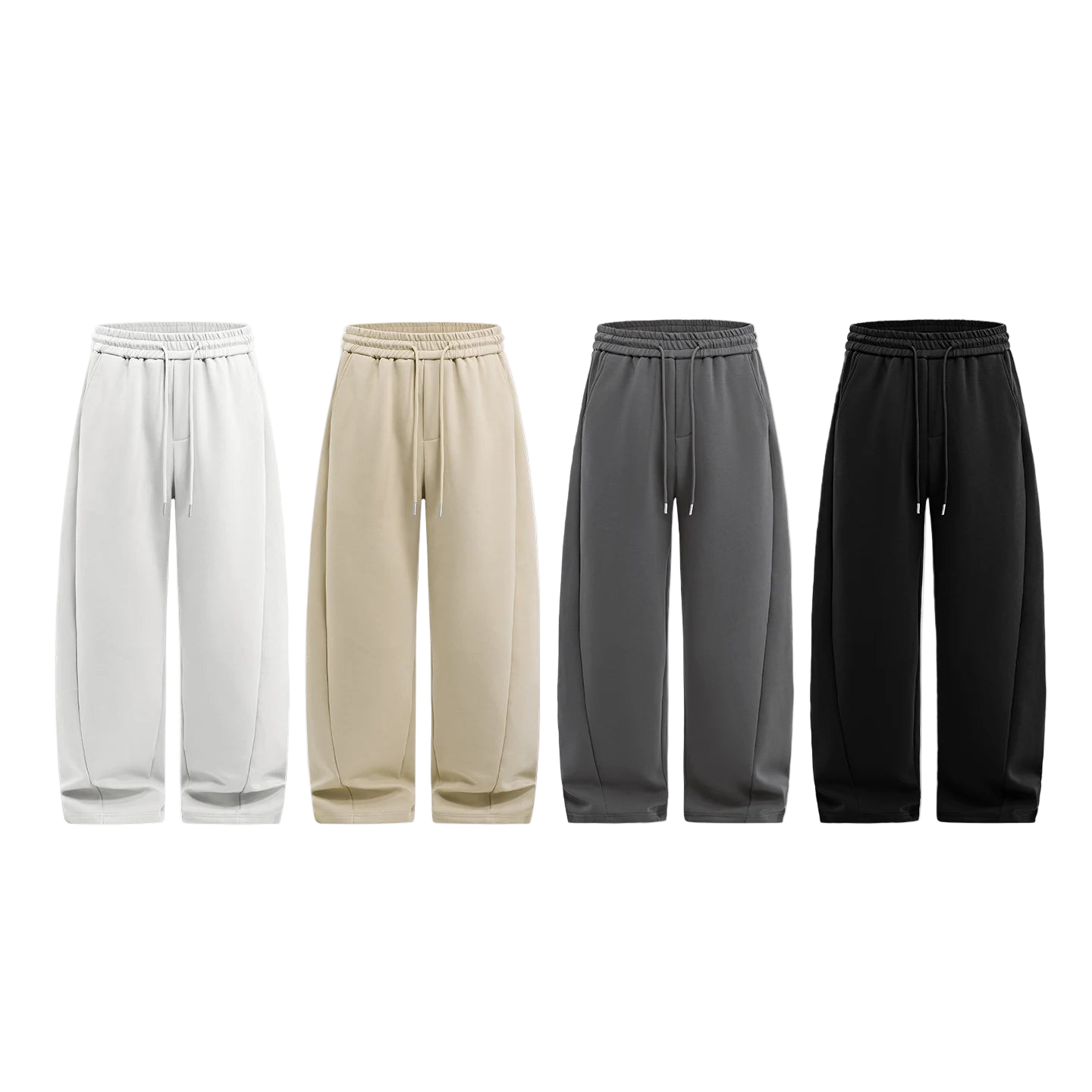 Straight-Leg Solid Color Men’s Streetwear Sweatpants