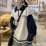 Vintage Patchwork Japanese Dog Embroidered Sweatshirt