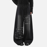 Chic Drawstring Elastic Waist Letter Printing Sweatpants
