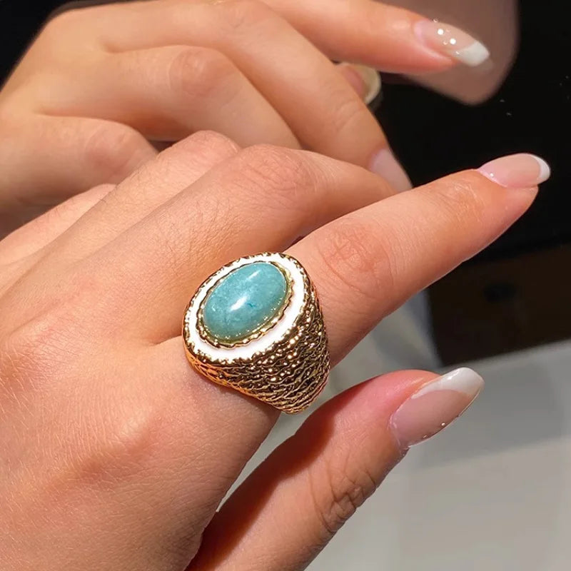 Geometric Vintage Stackable Open Finger Ring