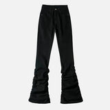 Black Slim Fit High Waist Flared Bootcut Jeans