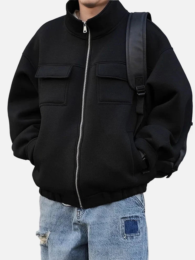 Veste en coton unie oversize printemps Y2K
