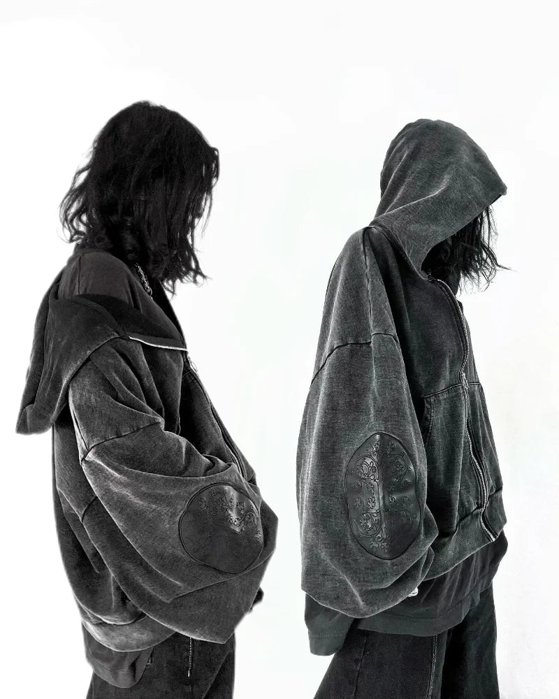 Retro Washed Heavyweight Couple Hoodie