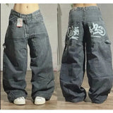 Y2K 오버사이즈 프린트 배기 진