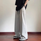 American Style Embroidered Ice Silk Trousers