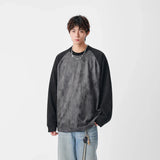 Y2K Cozy Distressed Crew Neck Sweatshirt