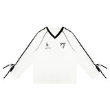 Women Sporty Black Oversized Long Sleeve T-Shirt