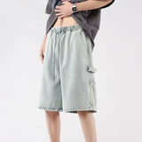 Denim Oversized Streetwear Jorts