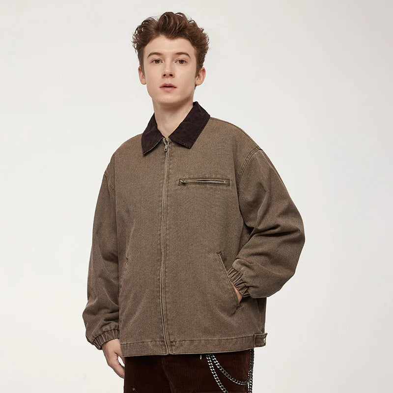 Zip-up Vintage Off Color Jacket