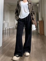 Streetwear Vintage High Waist Casual Lace-Up Sweatpants