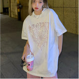 ハート型蜘蛛の巣Tシャツ