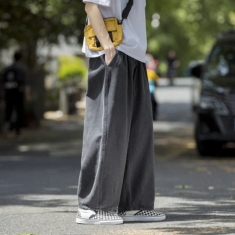 Streetwear Fashionable Straight Leg Denim Jeans