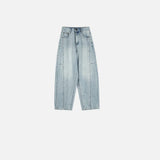 Hip-Hop-Jeans mit Blumenmuster und geradem Bein