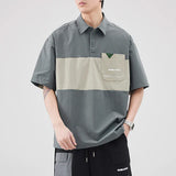 Corean Style Vibrant Short Sleeve Crewneck Polo T-Shirt