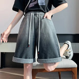 Summer Essential High Waist Black Denim Short