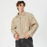 Lumi Retro Koreanische Motorrad-Lederjacke für Herren
