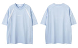 グラフィック レーシング プリント パッチワーク オーバーサイズ コットン Tシャツ