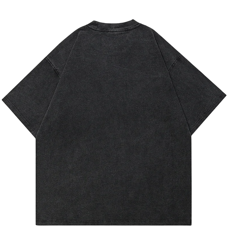 Black t-shirt on a white background